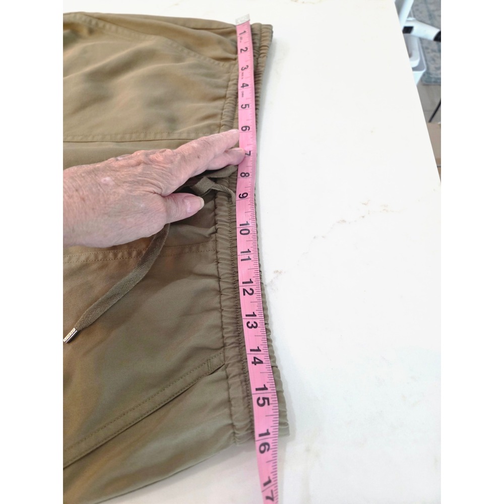 Lauren Ralph Lauren Maxi Skirt S Olive Green Lyocell Cargo Utility Split Earthy - Picture 10 of 12